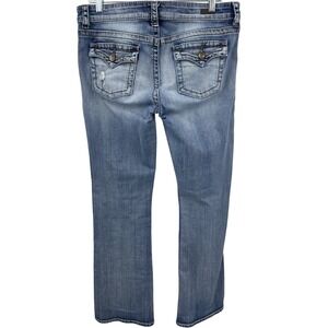 Kut From The Kloth Women 30 So Low Kate Bootcut Jeans Flap Pockets Distressed